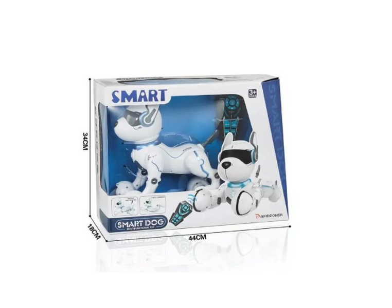 Інтерактивна робот-собака Smart Dog з голосовим керуванням та пультом Світло, танці, трюки (A001) A001 фото