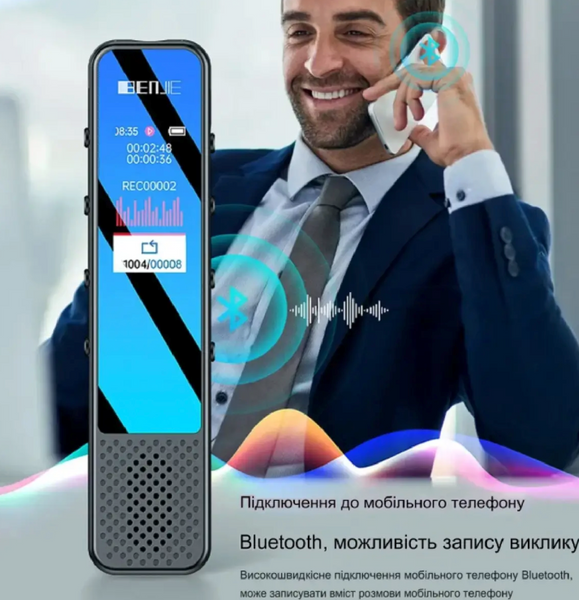 Портативний Bluetooth-Диктофон G6 32 Гб пам'яті з динаміком Музичний MP3-програвач активація запису голосом G6 фото
