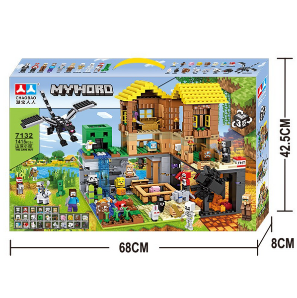 Конструктор Майнкрафт Minecraft Деревня крипера 29 минифигурок 1415 деталей (7132) 7132 фото