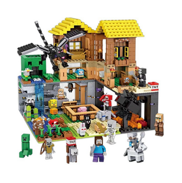 Конструктор Майнкрафт Minecraft Деревня крипера 29 минифигурок 1415 деталей (7132) 7132 фото