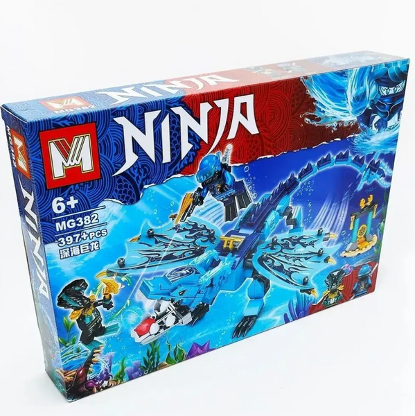 Конструктор Ninja Дракон Морской Бури 397 деталей, фигурки ниндзя, большой синий дракон (MG382) 382 фото