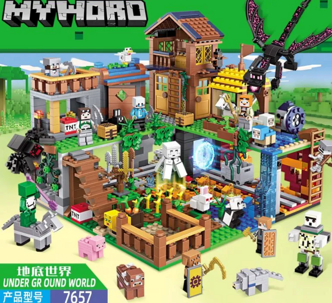 Конструктор Большая Деревня Село Майнкрафт Minecraft MyWord 1460 деталей (7657) 7657 фото