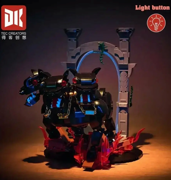 Конструктор 820 деталей DK Hellhound Light &mdash; Цербер Триголовий Пекельний Пес зі світлом Рухомі деталі (7044) 7044 фото