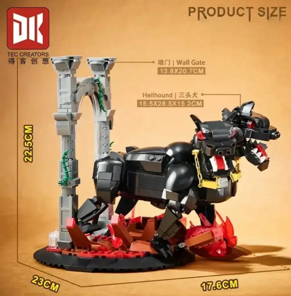 Конструктор 820 деталей DK Hellhound Light &mdash; Цербер Триголовий Пекельний Пес зі світлом Рухомі деталі (7044) 7044 фото