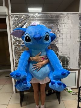 М'яка іграшка Стіч Плюшевий Синій 100 см 001002 фото