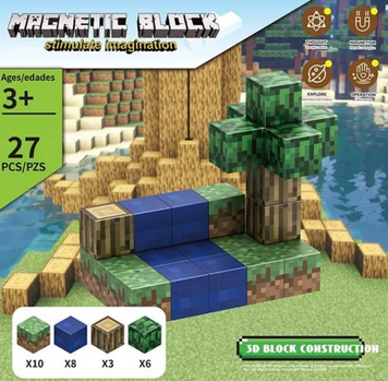 Магнитный конструктор Майнкрафт Minecraft 27 деталей (Z 02 A) Z 02 A фото