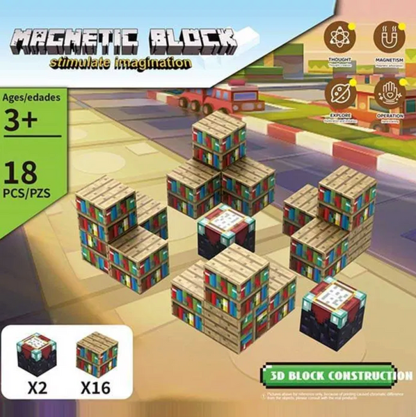 Магнитный конструктор Майнкрафт Minecraft 18 деталей (Z 01 A) Z01A фото