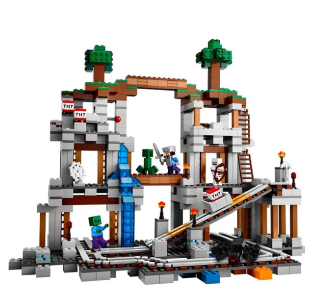 Конструктор майнкрафт Шахта с героями и монстрами My World Minecraft 922 детали ( 23019) 23019 фото