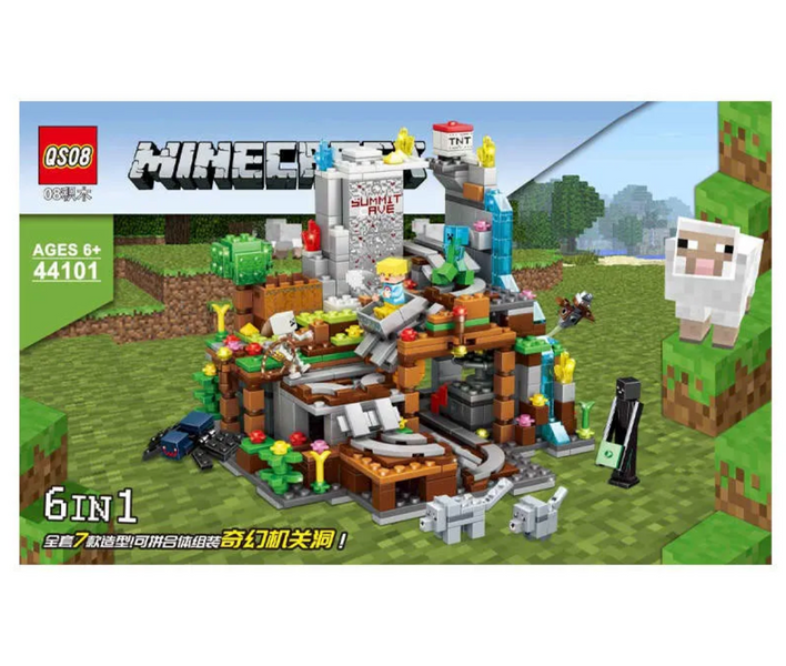 Конструктор 44101 "Minecraft: My World. Шахта Горная пещера 6в1 Майнкрафт" 971 деталь 44101 фото
