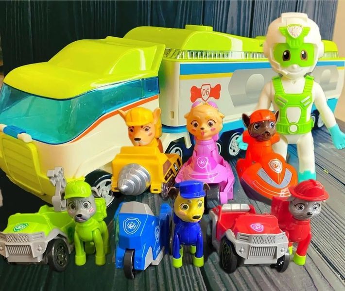 Машина Фура Автовоз Щенячий Патруль Все Щенки на машинках Райдер Paw Patrol Звук Свет (750-140 Y) 750-140 фото