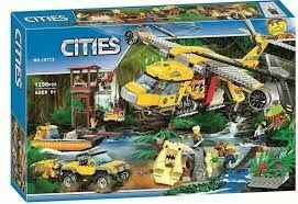 Конструктор Cities 10713 &mdash; Грузовой вертолёт в джунглях, 1298 деталей для детей 10713 фото
