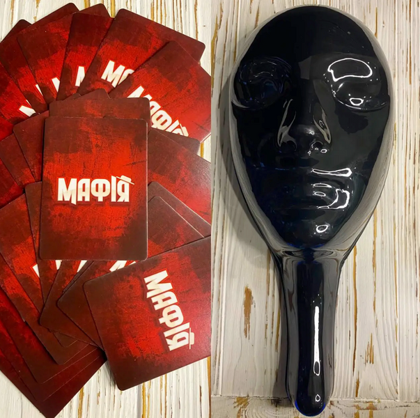 Настольная Игра Мафия Последняя макс. версия с масками 10 шт Украинский язык AI001 фото
