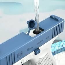 Водяной пистолет "ГидроGlock 8188" с аккумулятором и 2 обоймами, синий 8188 фото