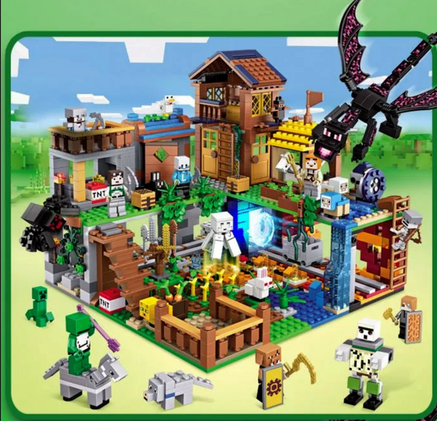 ​​​​​​​Конструктор Minecraft &ndash; Велике Селище Жителів 7657 на 1460 дет. + Фігурок багато 7657-1 фото